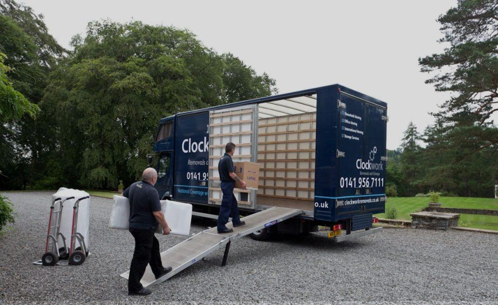 Clockwork Removals loading the removals van